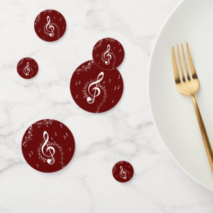 Confettis Climacic G Clef Music Rouge