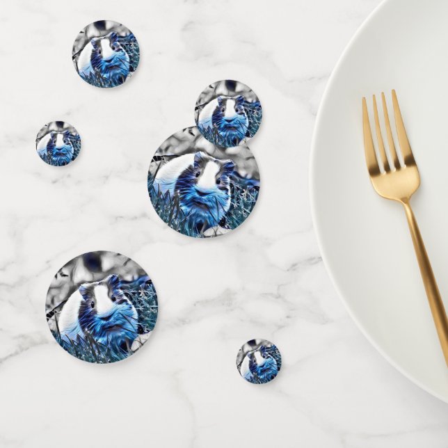 Confettis cobaye bleu (Groupe)