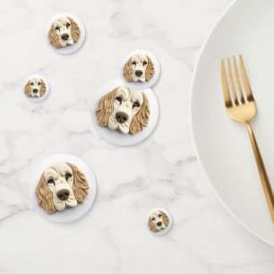 Confettis Cocker Spaniel Chien 3D Inspiré