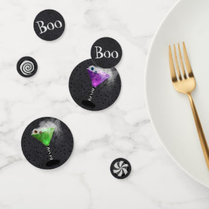 Confettis Cocktail d'Halloween violet et vert