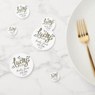 Confettis Cœurs Chanceux en Amour Baby Shower