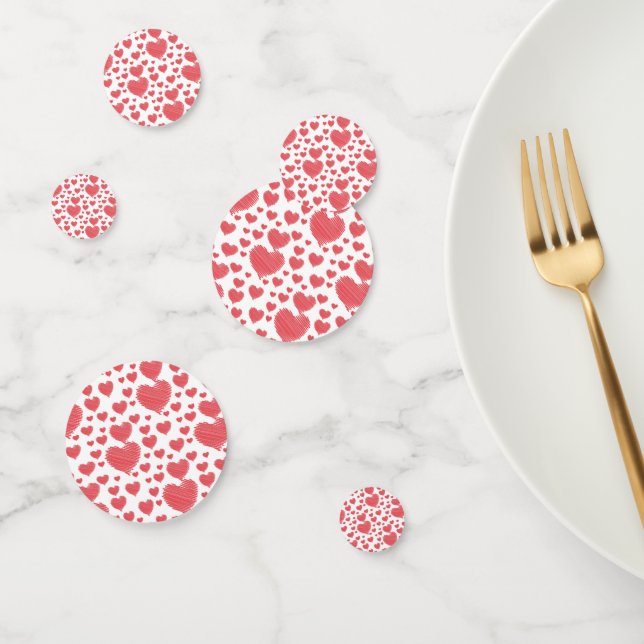 Confettis Coeurs de scintillement (Groupe)