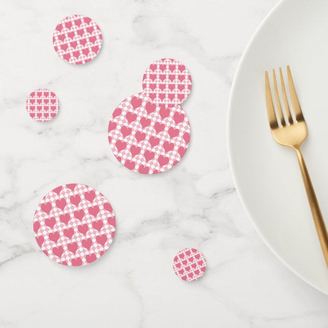 Confettis Coeurs roses (Groupe)