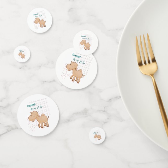 Confettis Collection Cute Camel-Kawaii (Groupe)