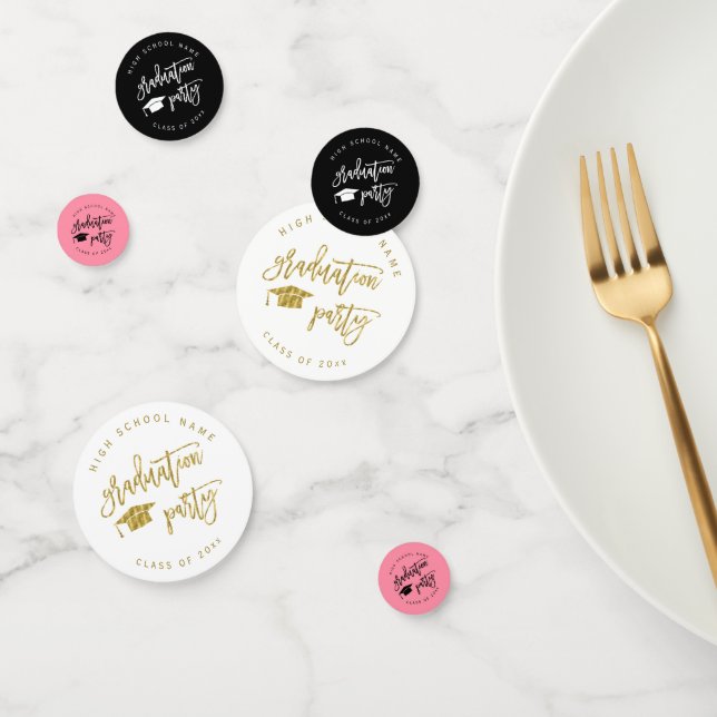 Confettis Colorful Graduation Party Classe de cocktail (Groupe)