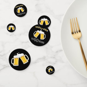 Confettis Concours et bières à 40 ans