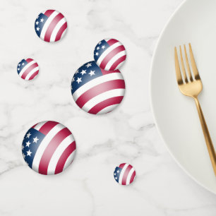 Confettis Cool du drapeau patriotique des États-Unis d'Améri