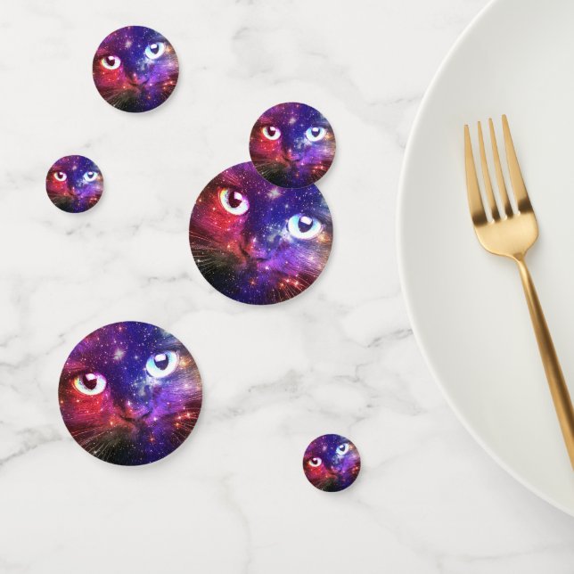 Confettis Couleur éclater Galaxy Chat (Groupe)