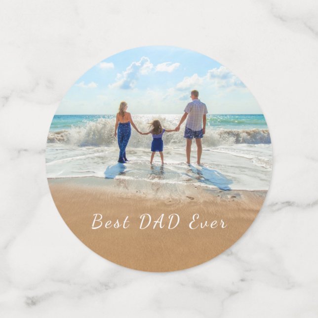 Confettis Custom Photo Text Confeti Your Best DAD Ever (Moyen recto)