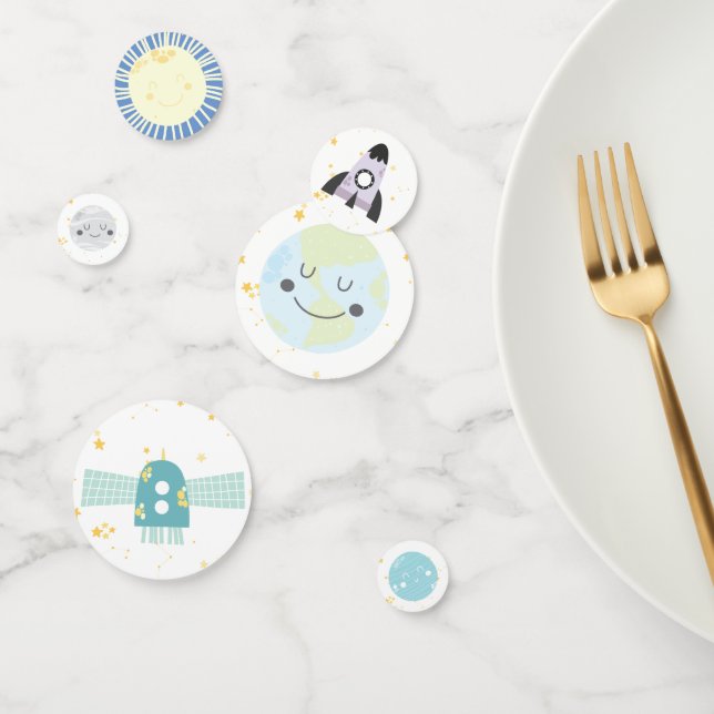 Confettis Cute Kawaii Astronomie Partie spatiale (Groupe)