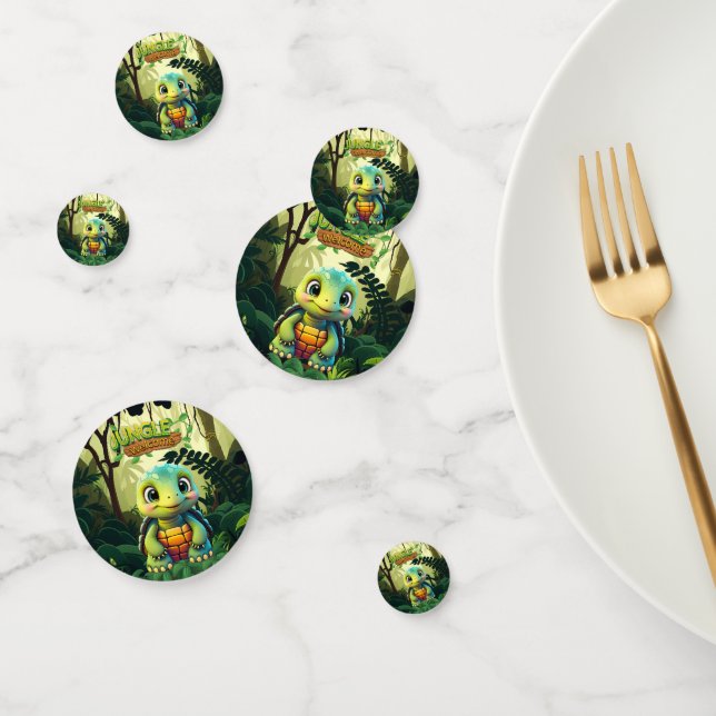 Confettis Cute Tortoise Jungle Welcome Box Turtle Caractère (Groupe)