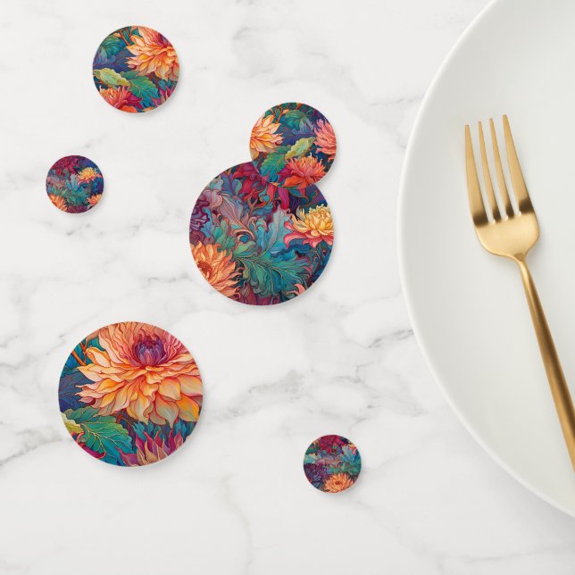 Confettis Dahlia Tapisserie florale (Groupe)