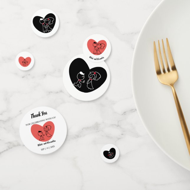 Confettis de Baby Shower de Jeune Couple Marié (Groupe)