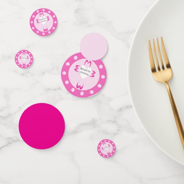 Confettis de fête de baptême rose pour filles (Groupe)