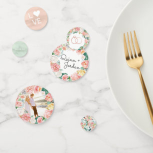 Confettis de Fête de Mariage Florale d'Été aux Jou
