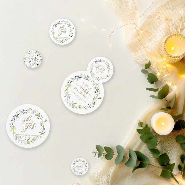 Confettis de mariage de verdure moderne d'eucalypt (Créateur téléchargé)