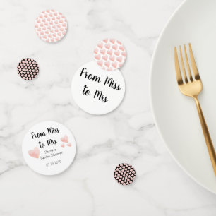 Confettis De Miss à Mrs Black and White Bridal Shower