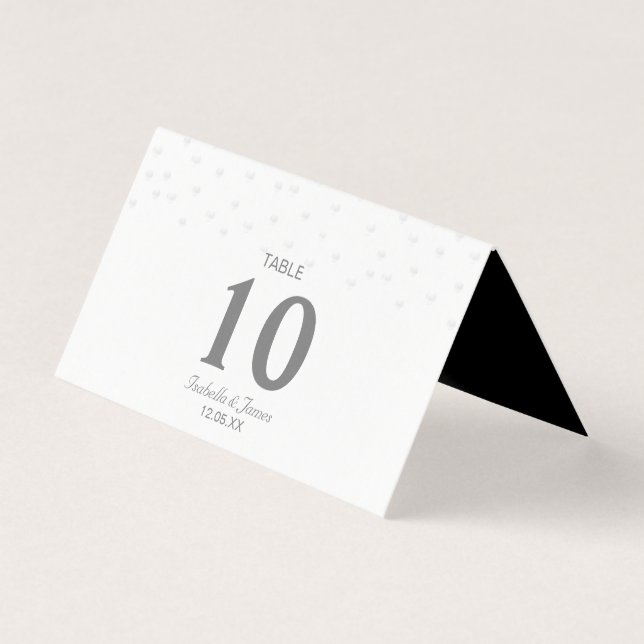 Confettis de perles chic sur un mariage noir et bl (Front)