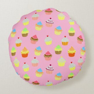 Coussin rond, « Cupcakes » Coussin rond, « Cupcakes »