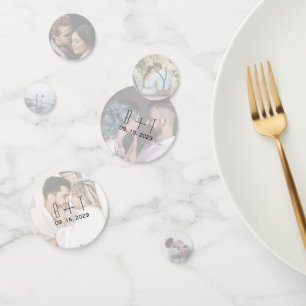 Confettis de photos de mariage personnalisés