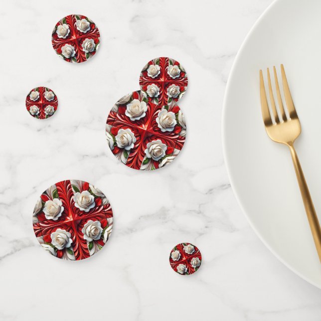 Confettis de table avec motif Roses anglaises (Groupe)