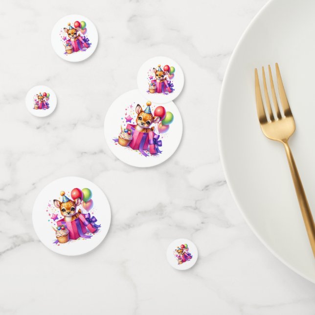 Confettis de table Bambi pour anniversaire (Groupe)