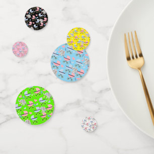Confettis de table Bébé Poussette Cigogne Coeurs É