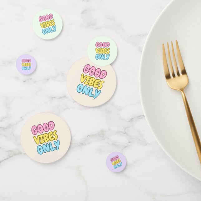 Confettis de table 'Bonne Vibes Seulement' (Groupe)