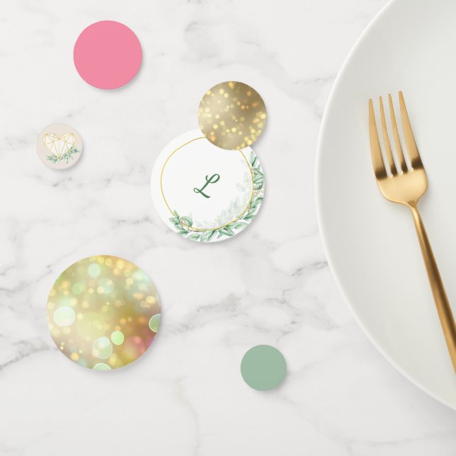 Confettis de table de mariage à l'eucalyptus (Groupe)
