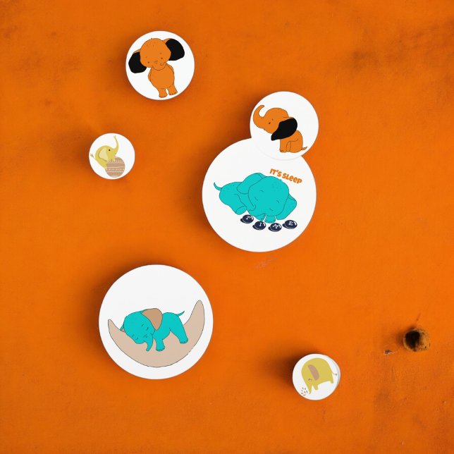 Confettis de table éléphant multicolore bébé (baby elephants cartoon party confetti,kids birthday party,baby shower,graduation,night party confett)