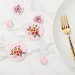 Confettis de table Fleurs roses pour une touche d'