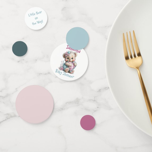 Confettis de table Ours en peluche Baby Shower (Groupe)