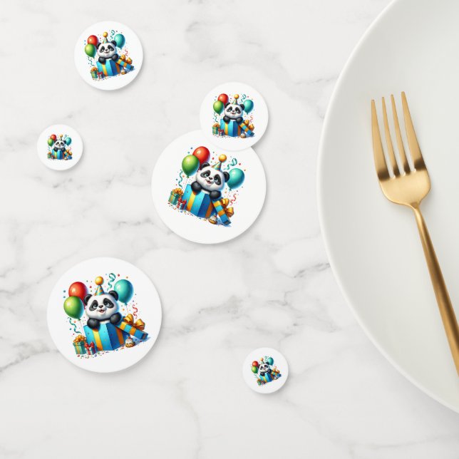 Confettis de table Panda Anniversaire (Groupe)
