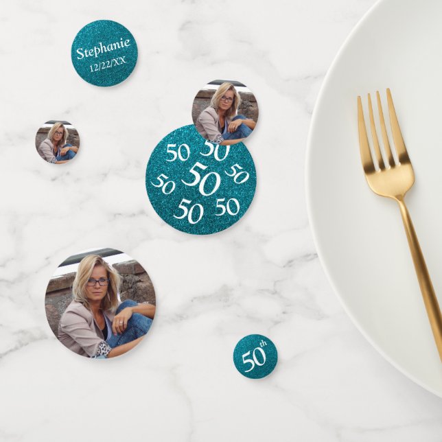 Confettis de table photo pour 50e anniversaire ave (Groupe)