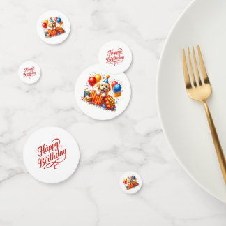 Confettis de table pour anniversaire en forme de c