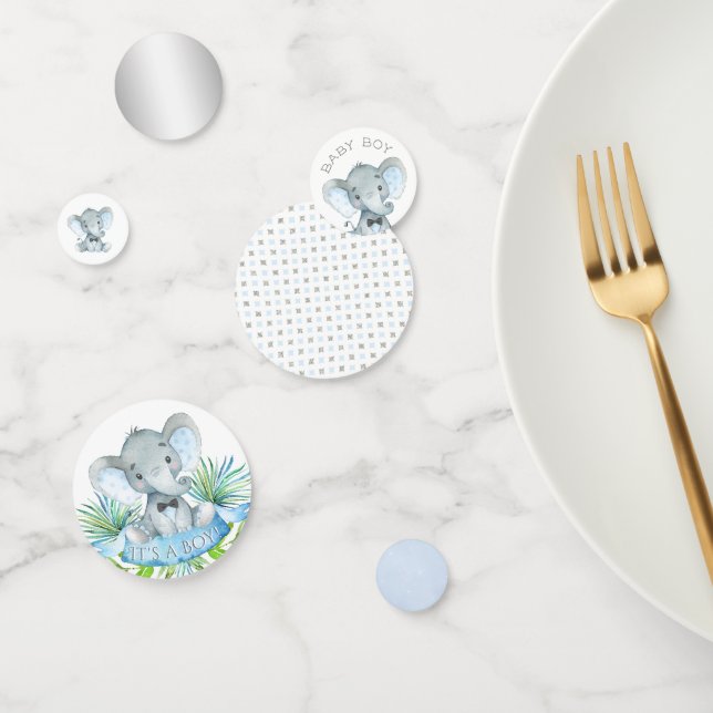 Confettis de table pour Baby Shower éléphant (Groupe)