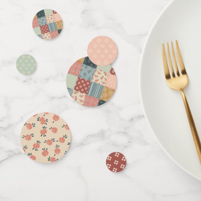 Confettis de table pour courtepointe vintage (Groupe)
