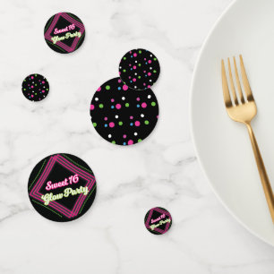 Confettis de table pour fête Sweet 16 Glow Party d