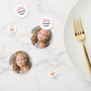 Confettis de table pour l'anniversaire des filles