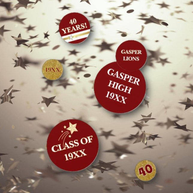 Confettis de table pour les 40 ans de la promotion (Créateur téléchargé)