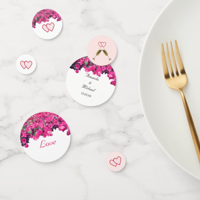 Confettis de table pour mariage floral tropical av (Groupe)