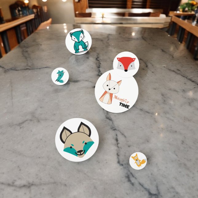 Confettis de table Renard coquin (fox cartoon party confetti,kids birthday party,baby shower,graduation,night party, throw fun confett)