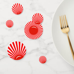 Confettis de table Soleil Levant Rouge Blanc