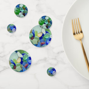 Confettis de table verre de mer