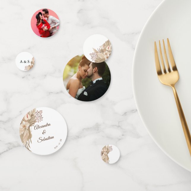 Confettis Décoration de table de mariage en herbe de Pampa f (Groupe)