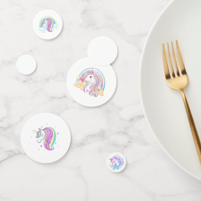Confettis Décorations de fête d'anniversaire de la Unicorn (Groupe)