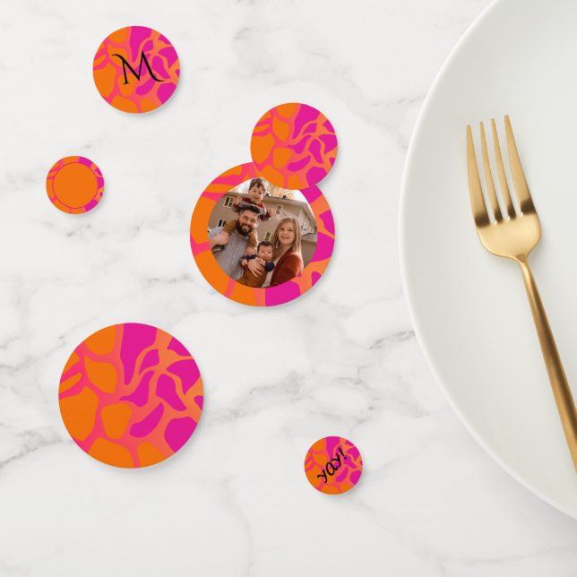 Confettis Dégradé orange et rose vif Assortis (Groupe)