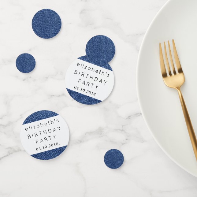 Confettis Denim Fabric, Denim Texture, Blue Denim, Anniversa (Groupe)