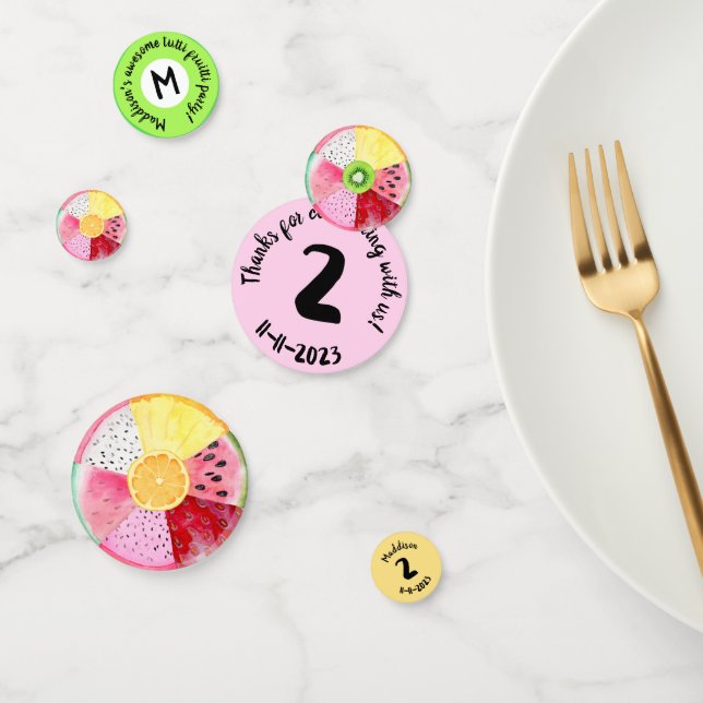 Confettis Deux tti Fruitti Tutti Fruitti Anniversaire Tropic (Groupe)