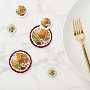 Confettis Dîner de Noël UK Festive British Food